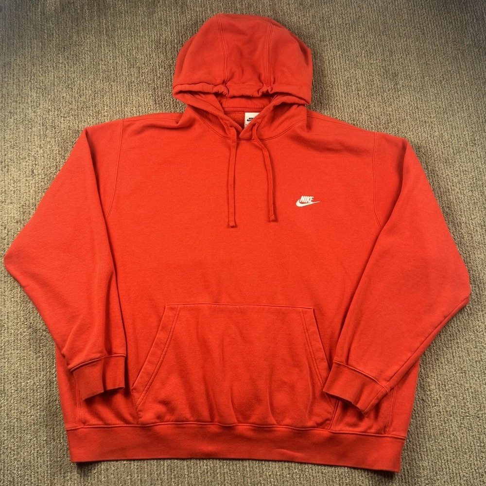 Nike Mens 3XL Sportswear Club Fleece Pullover Hoodie Sweatshirt Red